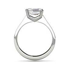 Linda emerald cut platinum engagement ring