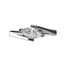 Calypso white gold solitaire engagement ring