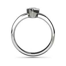 Savannah platinum pear shaped diamond ring