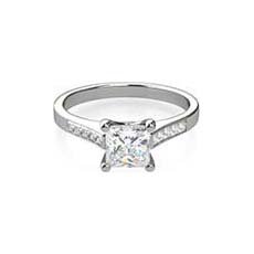 Verity square cut diamond ring