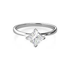 Eve square diamond engagement ring