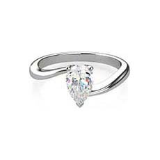 Cora pear shaped diamond engagement ring