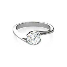 Clio white gold solitaire engagement ring