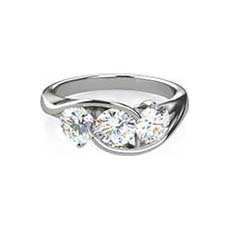 Camilla diamond crossover ring