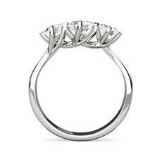 Claire three stone diamond ring