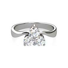 Denise three stone diamond ring