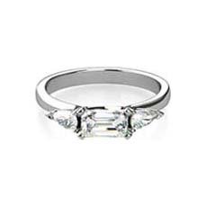 Electra emerald cut platinum engagement ring