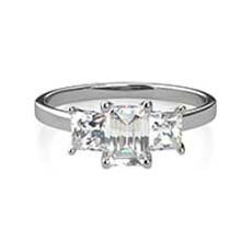 Carolina baguette diamond engagement ring