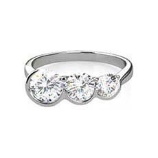 Ondine three stone diamond ring