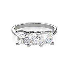 Imogen princess cut platinum engagement ring
