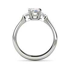 Orion baguette diamond engagement ring