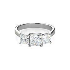 Virginia square cut diamond ring