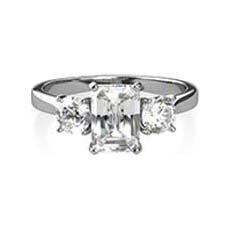 Delia three stone diamond ring