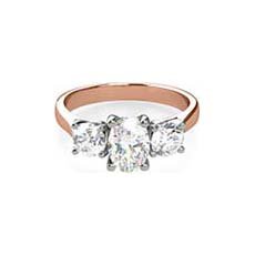 Vivian rose gold oval engagement ring