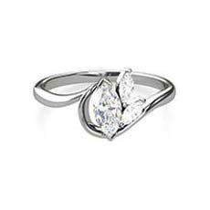 Iris 3 stone engagement ring