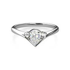 Anouska three stone diamond ring