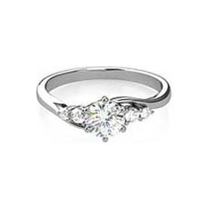Genevieve crossover engagement ring