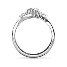 Genevieve crossover diamond ring
