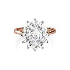 Princess Catherine rose gold oval engagement ring
