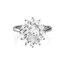 Princess Catherine vintage platinum engagement ring