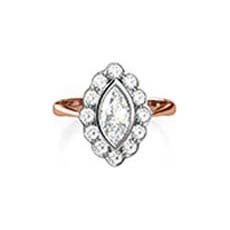 Paris vintage rose gold engagement ring