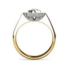 Paris yellow gold halo engagement ring