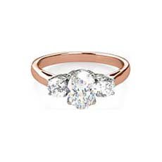 Scarlett rose gold oval engagement ring