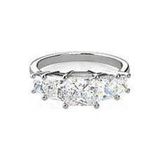 Leonie platinum princess cut engagement ring