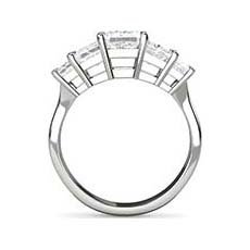 Leonie princess cut platinum engagement ring