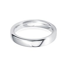 4.0mm Deluxe Heavy Court platinum mens wedding ring