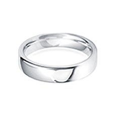 5.0mm Deluxe Heavy Court platinum mens wedding ring